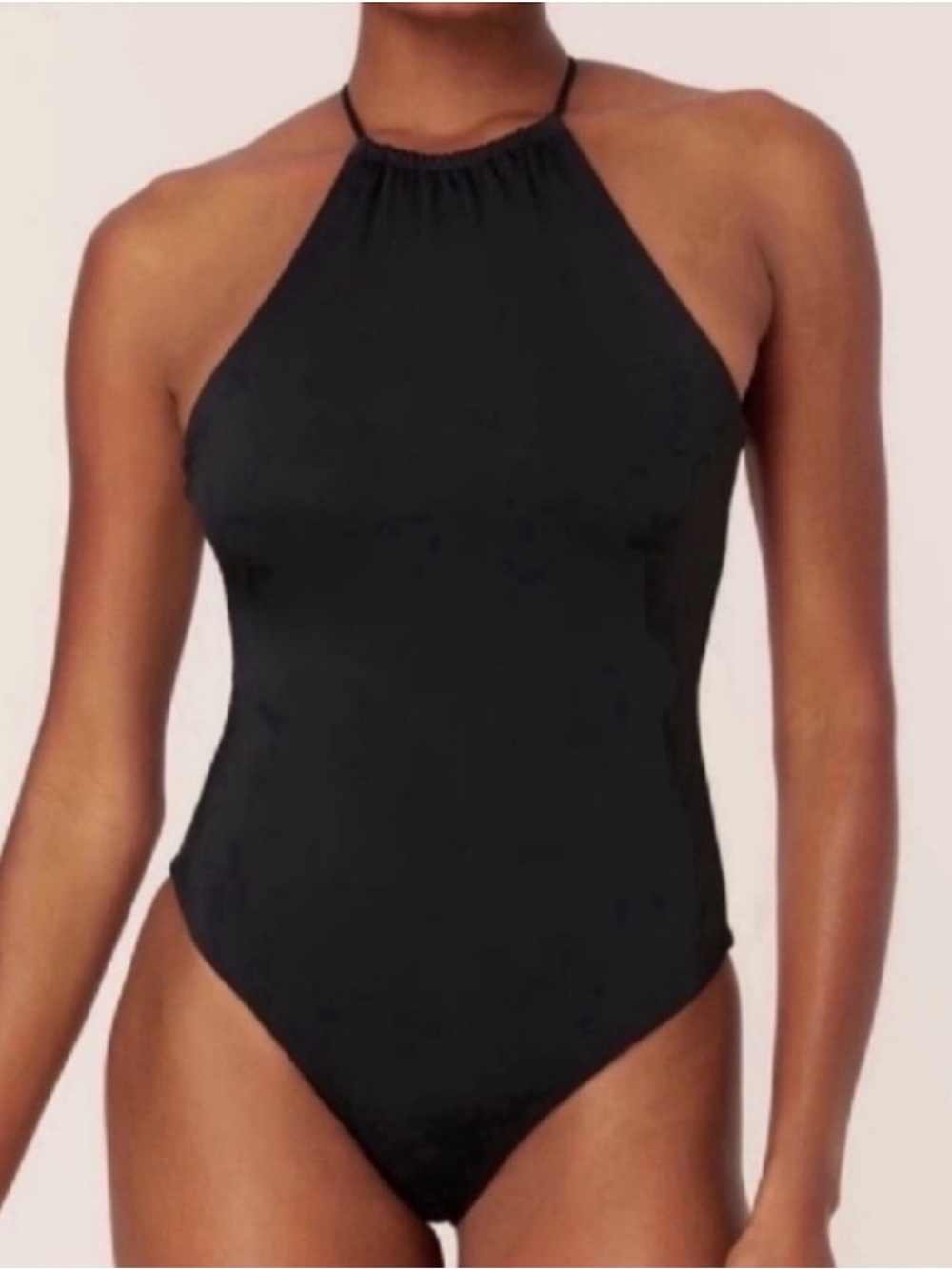 NWT! RARE Andie Swim The Saidia One Piece Swimsuit Black Large High Neck
